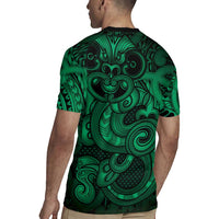 Aotearoa Maori Hei Tiki Rugby Jersey Kakariki Kowhaiwhai Puhoro Motif