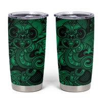Aotearoa Maori Hei Tiki Tumbler Cup Kakariki Kowhaiwhai Puhoro Motif