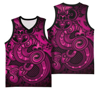 Aotearoa Maori Hei Tiki Basketball Jersey Mawhero Kowhaiwhai Puhoro Motif