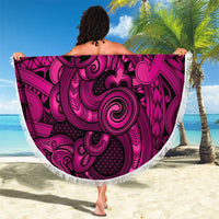 Aotearoa Maori Hei Tiki Beach Blanket Mawhero Kowhaiwhai Puhoro Motif
