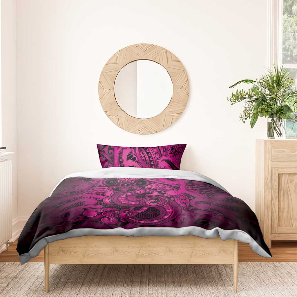 Aotearoa Maori Hei Tiki Bedding Set Mawhero Kowhaiwhai Puhoro Motif