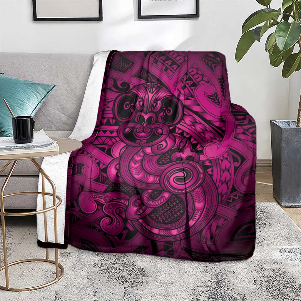 Aotearoa Maori Hei Tiki Blanket Mawhero Kowhaiwhai Puhoro Motif