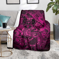 Aotearoa Maori Hei Tiki Blanket Mawhero Kowhaiwhai Puhoro Motif