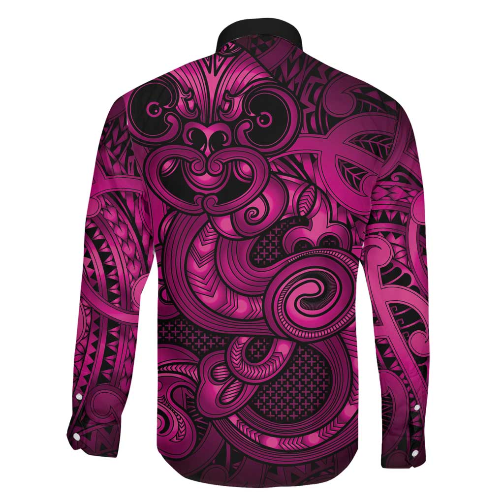 Aotearoa Maori Hei Tiki Family Matching Long Sleeve Bodycon Dress and Hawaiian Shirt Mawhero Kowhaiwhai Puhoro Motif LT9 - Polynesian Pride