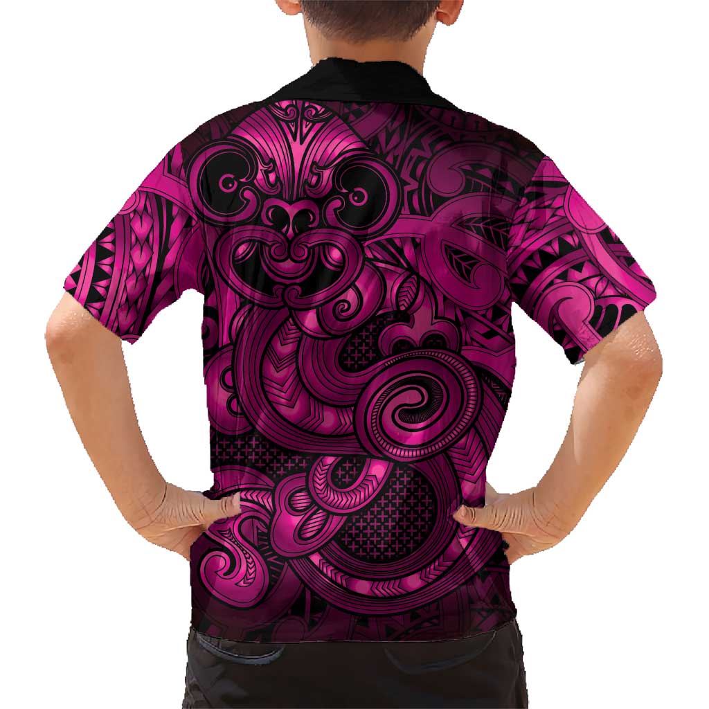 Aotearoa Maori Hei Tiki Family Matching Puletasi and Hawaiian Shirt Mawhero Kowhaiwhai Puhoro Motif LT9 - Polynesian Pride