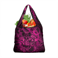 Aotearoa Maori Hei Tiki Grocery Bag Mawhero Kowhaiwhai Puhoro Motif