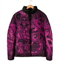Aotearoa Maori Hei Tiki Padded Jacket Mawhero Kowhaiwhai Puhoro Motif