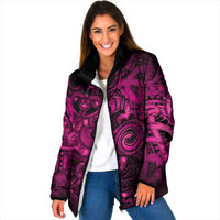 Aotearoa Maori Hei Tiki Padded Jacket Mawhero Kowhaiwhai Puhoro Motif