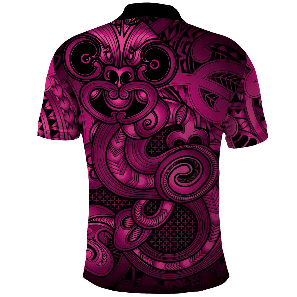 Aotearoa Maori Hei Tiki Polo Shirt Mawhero Kowhaiwhai Puhoro Motif