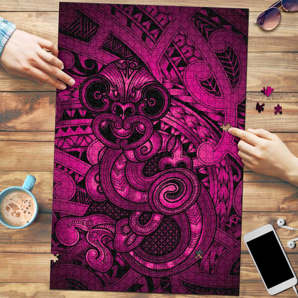 Aotearoa Maori Hei Tiki Puzzle Mawhero Kowhaiwhai Puhoro Motif