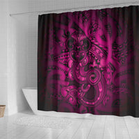 Aotearoa Maori Hei Tiki Shower Curtain Mawhero Kowhaiwhai Puhoro Motif LT9 - Polynesian Pride