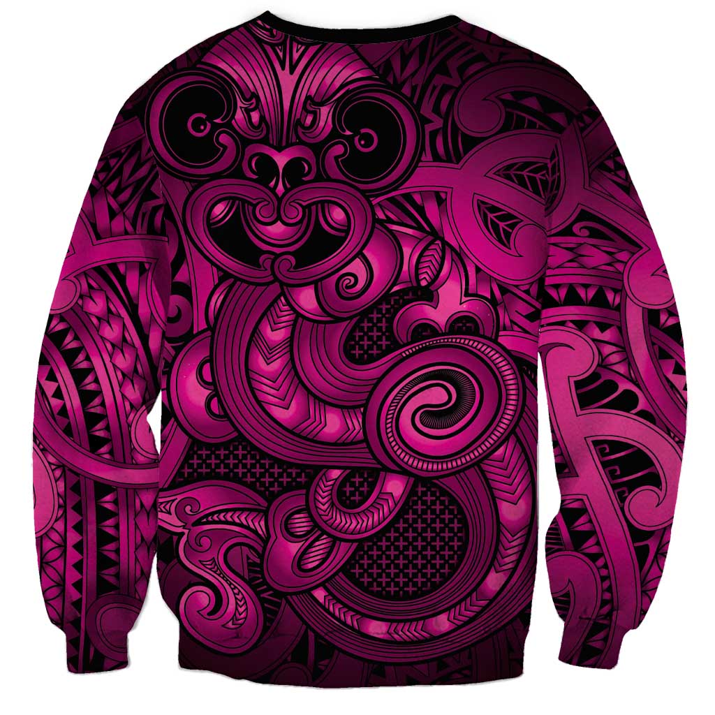 Aotearoa Maori Hei Tiki Sweatshirt Mawhero Kowhaiwhai Puhoro Motif