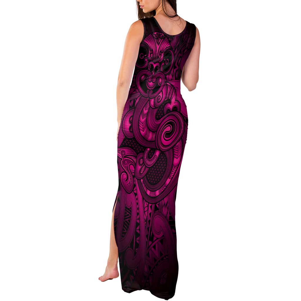 Aotearoa Maori Hei Tiki Tank Maxi Dress Mawhero Kowhaiwhai Puhoro Motif LT9 - Polynesian Pride