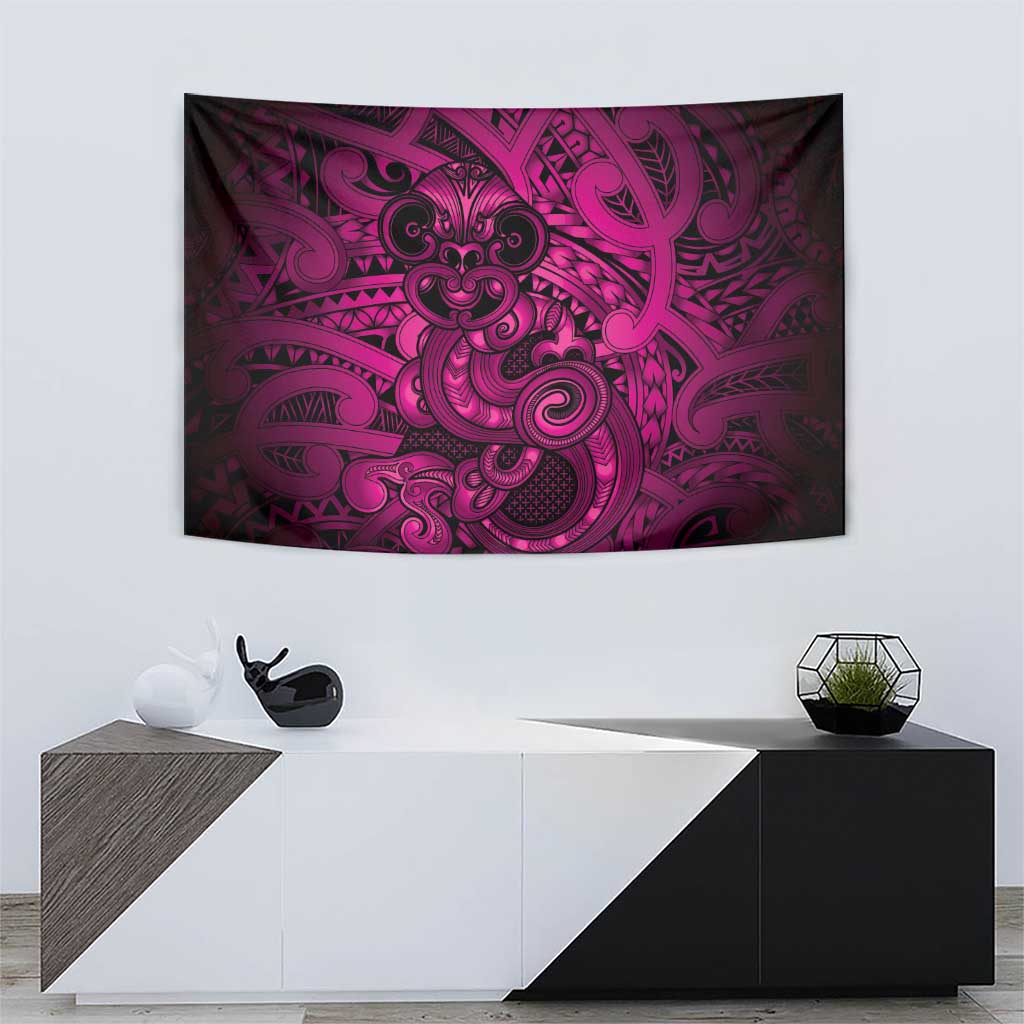 Aotearoa Maori Hei Tiki Tapestry Mawhero Kowhaiwhai Puhoro Motif