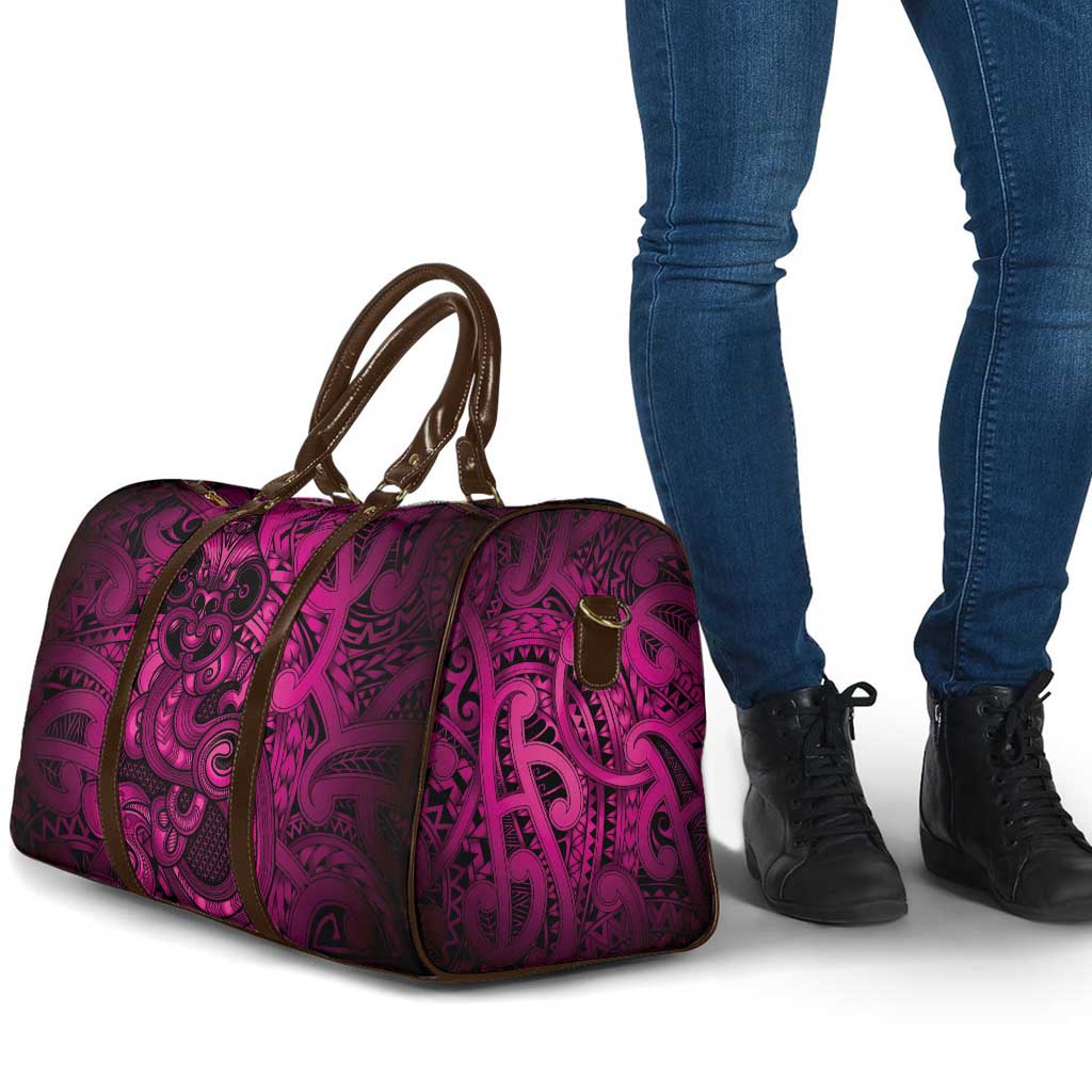 Aotearoa Maori Hei Tiki Travel Bag Mawhero Kowhaiwhai Puhoro Motif