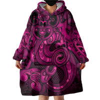 Aotearoa Maori Hei Tiki Wearable Blanket Hoodie Mawhero Kowhaiwhai Puhoro Motif LT9 - Polynesian Pride
