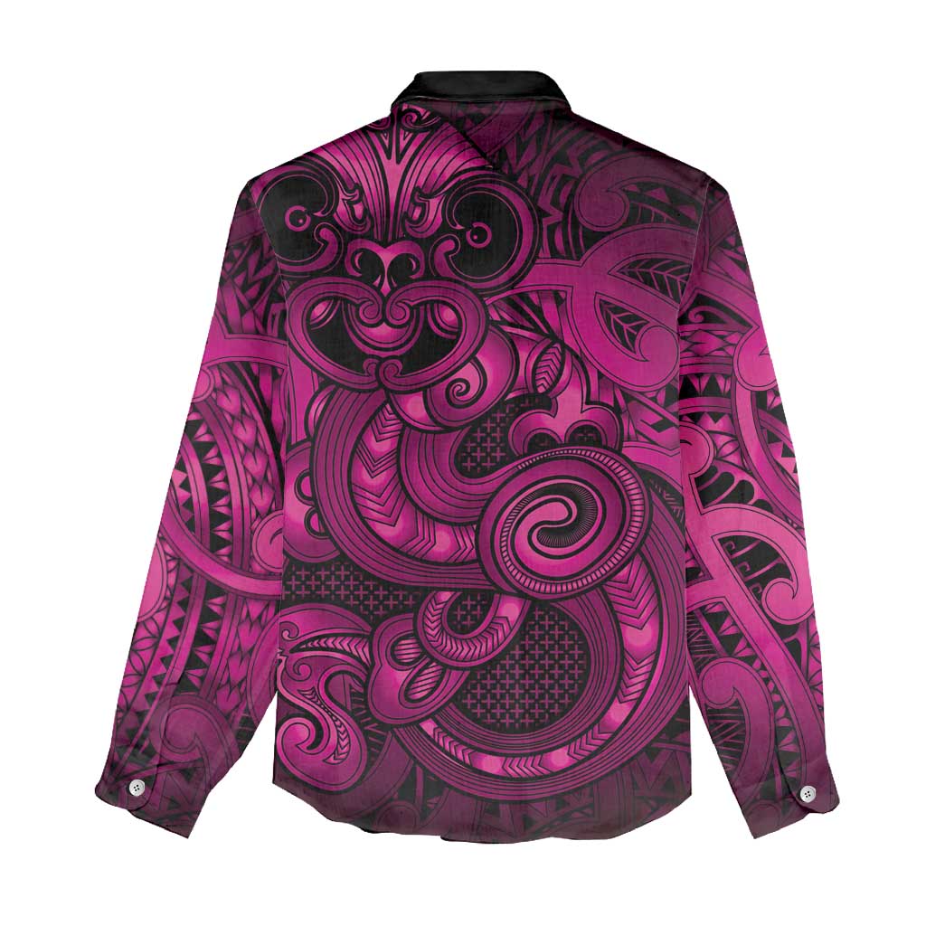 Aotearoa Maori Hei Tiki Women Casual Shirt Mawhero Kowhaiwhai Puhoro Motif LT9 - Polynesian Pride