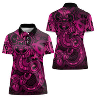 Aotearoa Maori Hei Tiki Women Polo Shirt Mawhero Kowhaiwhai Puhoro Motif LT9 - Polynesian Pride