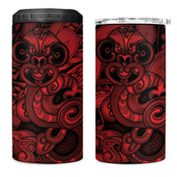 Aotearoa Maori Hei Tiki 4 in 1 Can Cooler Tumbler Whero Kowhaiwhai Puhoro Motif LT9 One Size: 16 oz Red - Polynesian Pride