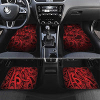 Aotearoa Maori Hei Tiki Car Mats Whero Kowhaiwhai Puhoro Motif