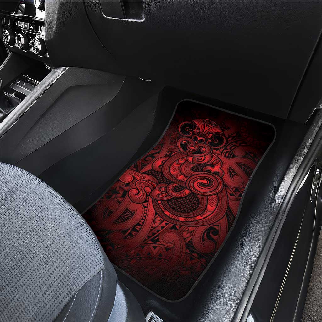Aotearoa Maori Hei Tiki Car Mats Whero Kowhaiwhai Puhoro Motif