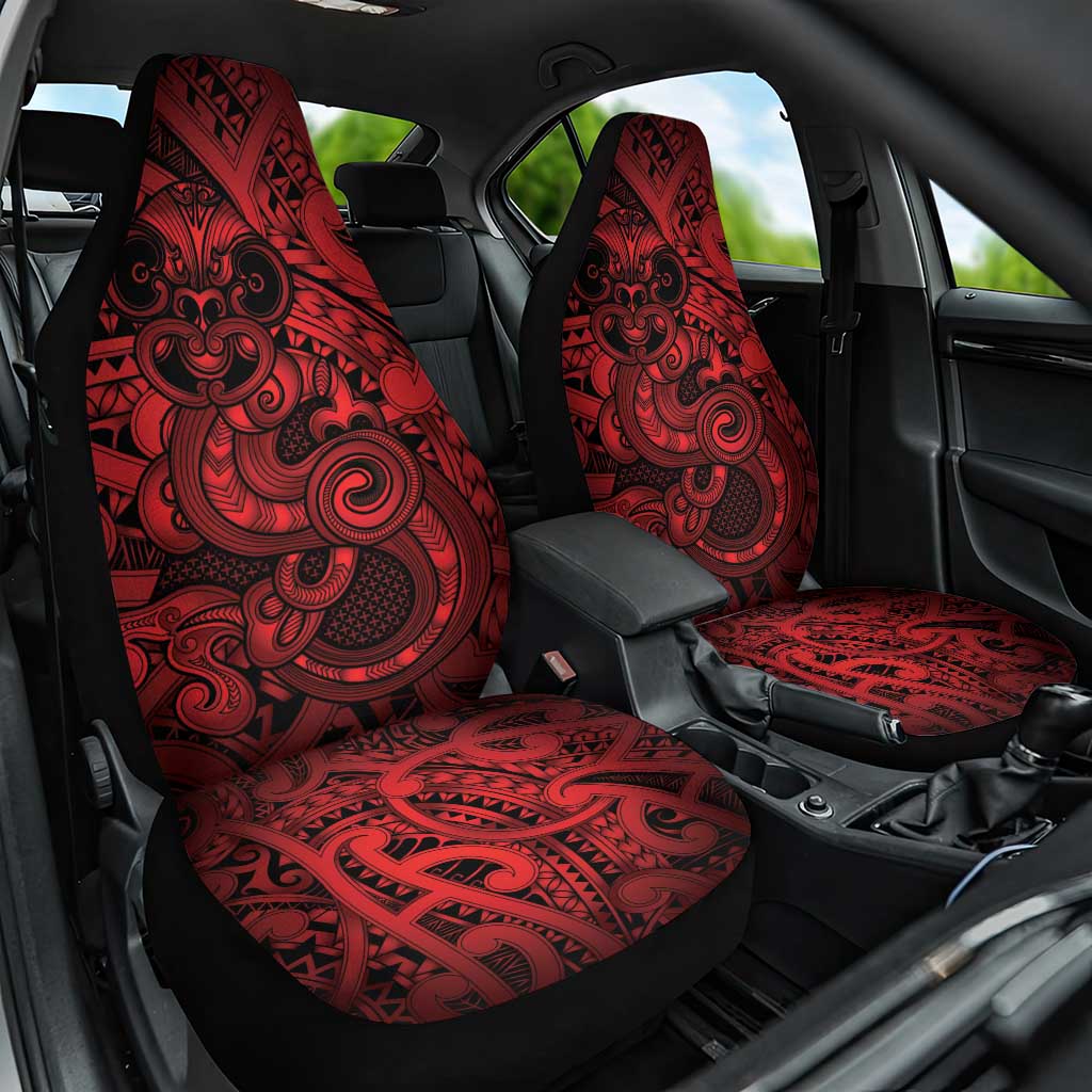 Aotearoa Maori Hei Tiki Car Seat Cover Whero Kowhaiwhai Puhoro Motif