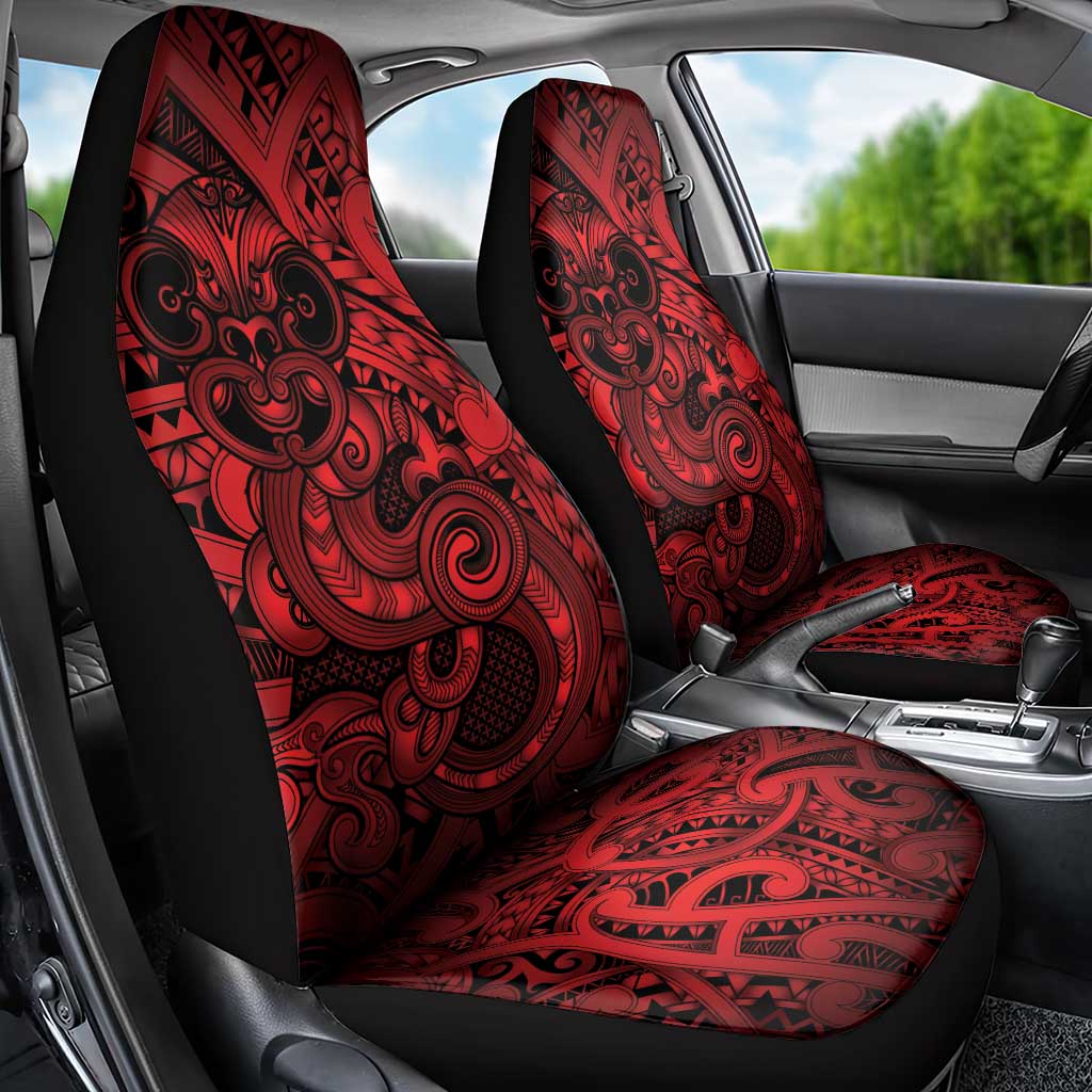 Aotearoa Maori Hei Tiki Car Seat Cover Whero Kowhaiwhai Puhoro Motif