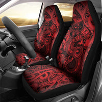 Aotearoa Maori Hei Tiki Car Seat Cover Whero Kowhaiwhai Puhoro Motif
