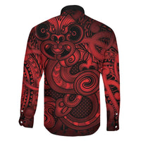 Aotearoa Maori Hei Tiki Family Matching Mermaid Dress and Hawaiian Shirt Whero Kowhaiwhai Puhoro Motif LT9 - Polynesian Pride
