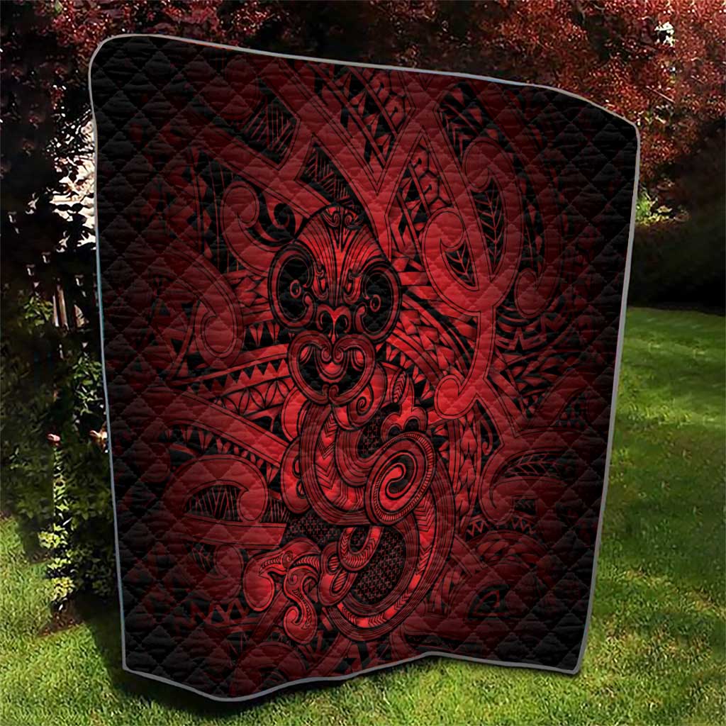 Aotearoa Maori Hei Tiki Quilt Whero Kowhaiwhai Puhoro Motif