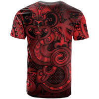 Aotearoa Maori Hei Tiki T Shirt Whero Kowhaiwhai Puhoro Motif