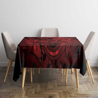 Aotearoa Maori Hei Tiki Tablecloth Whero Kowhaiwhai Puhoro Motif