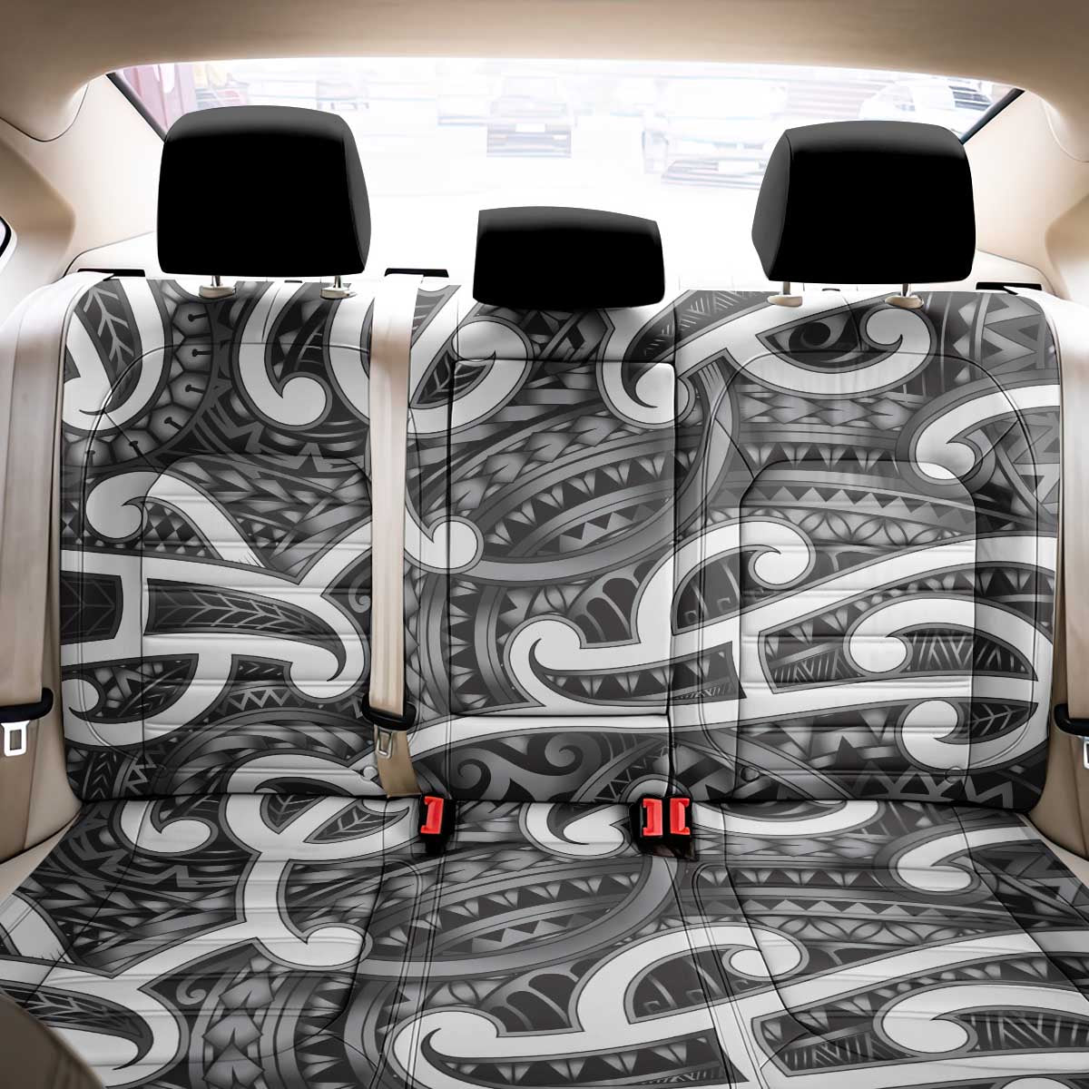 Aotearoa Maori Kowhaiwhai Back Car Seat Cover Kiwikiwi Puhoro and Patiki