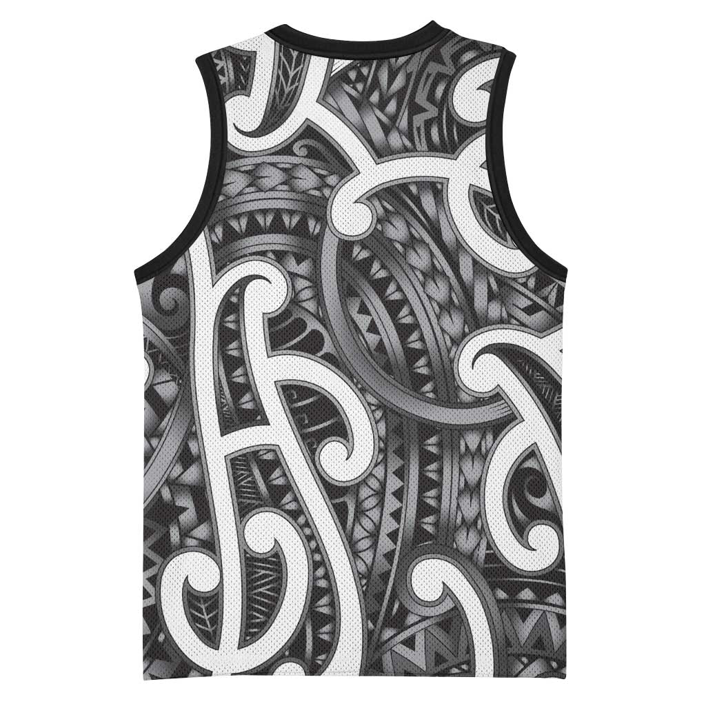 Aotearoa Maori Kowhaiwhai Basketball Jersey Kiwikiwi Puhoro and Patiki
