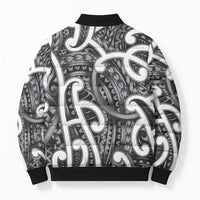 Aotearoa Maori Kowhaiwhai Bomber Puffer Jacket Kiwikiwi Puhoro and Patiki