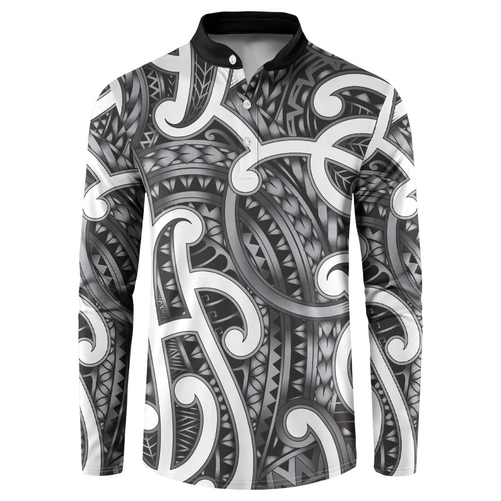 Aotearoa Maori Kowhaiwhai Button Sweatshirt Kiwikiwi Puhoro and Patiki