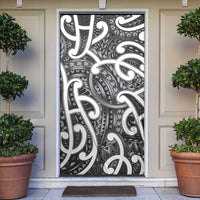 Aotearoa Maori Kowhaiwhai Door Cover Kiwikiwi Puhoro and Patiki