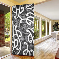 Aotearoa Maori Kowhaiwhai Door Cover Kiwikiwi Puhoro and Patiki