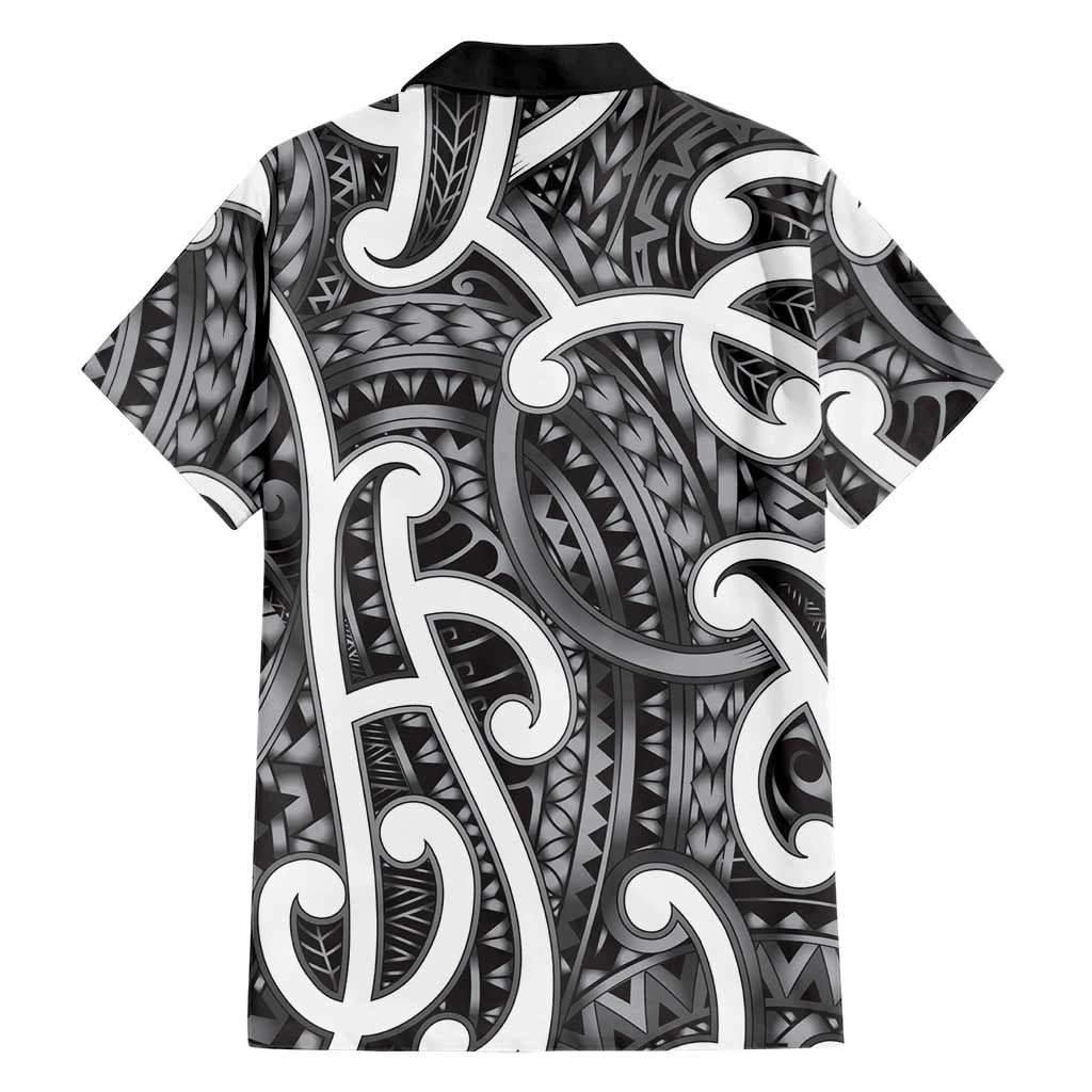 Aotearoa Maori Kowhaiwhai Family Matching Off Shoulder Maxi Dress and Hawaiian Shirt Kiwikiwi Puhoro and Patiki LT9 - Polynesian Pride