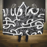 Aotearoa Maori Kowhaiwhai Hooded Blanket Kiwikiwi Puhoro and Patiki