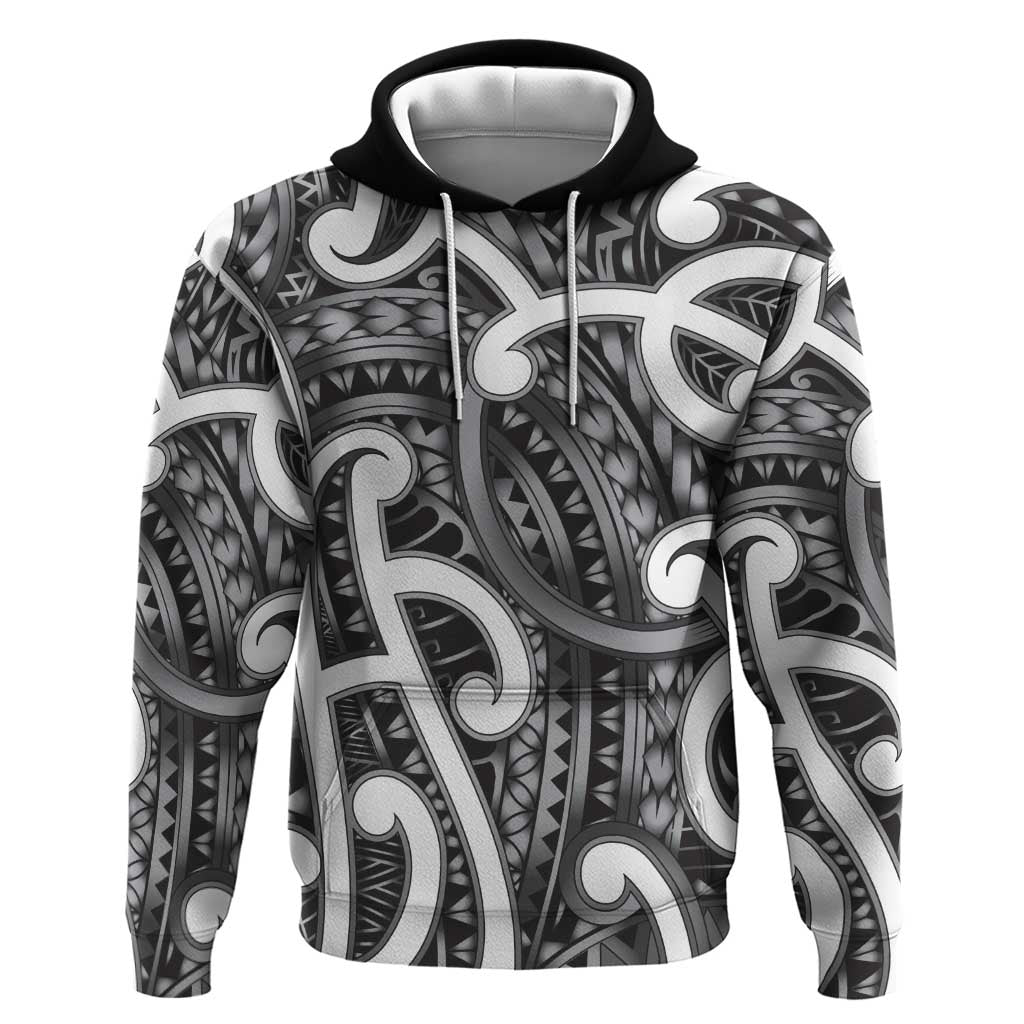 Aotearoa Maori Kowhaiwhai Hoodie Kiwikiwi Puhoro and Patiki