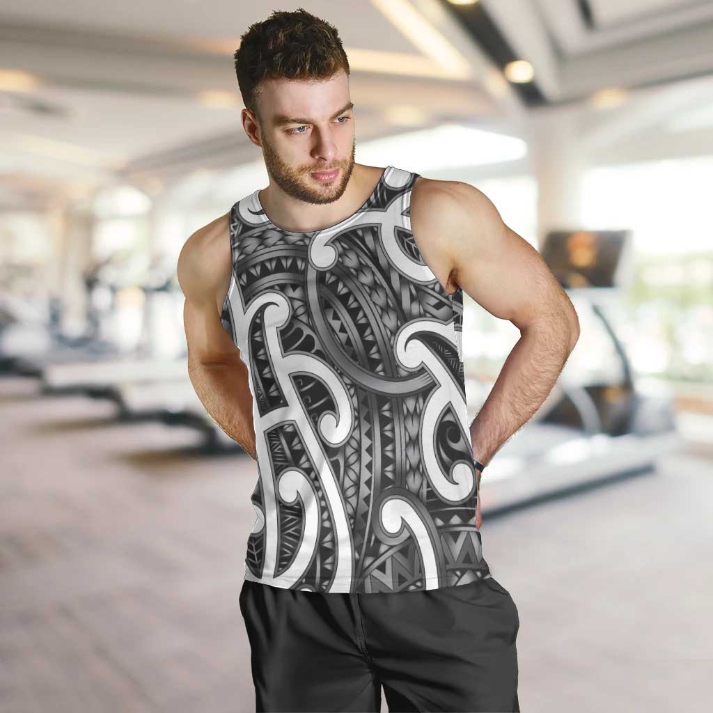 Aotearoa Maori Kowhaiwhai Men Tank Top Kiwikiwi Puhoro and Patiki