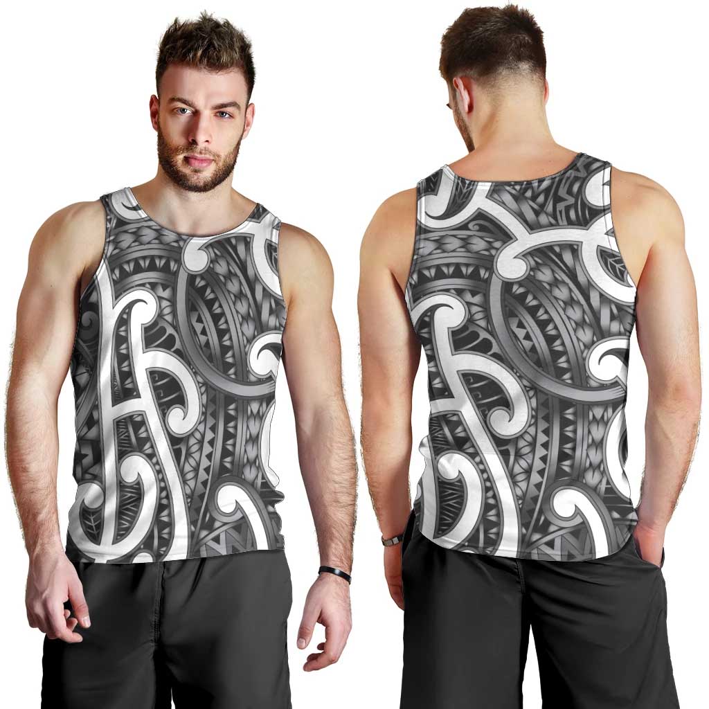 Aotearoa Maori Kowhaiwhai Men Tank Top Kiwikiwi Puhoro and Patiki