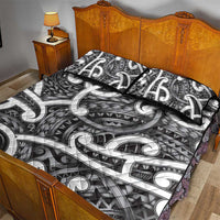 Aotearoa Maori Kowhaiwhai Quilt Bed Set Kiwikiwi Puhoro and Patiki
