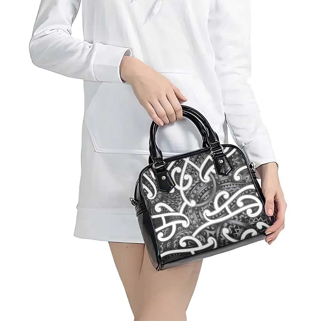 Aotearoa Maori Kowhaiwhai Shoulder Handbag Kiwikiwi Puhoro and Patiki