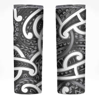 Aotearoa Maori Kowhaiwhai Skinny Tumbler Kiwikiwi Puhoro and Patiki LT9 Grey - Polynesian Pride