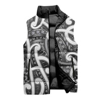 Aotearoa Maori Kowhaiwhai Sleeveless Puffer Jacket Kiwikiwi Puhoro and Patiki
