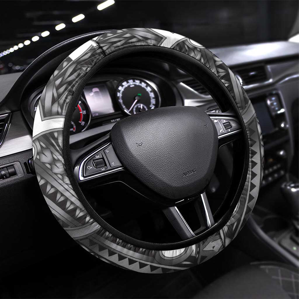 Aotearoa Maori Kowhaiwhai Steering Wheel Cover Kiwikiwi Puhoro and Patiki
