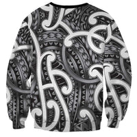 Aotearoa Maori Kowhaiwhai Sweatshirt Kiwikiwi Puhoro and Patiki