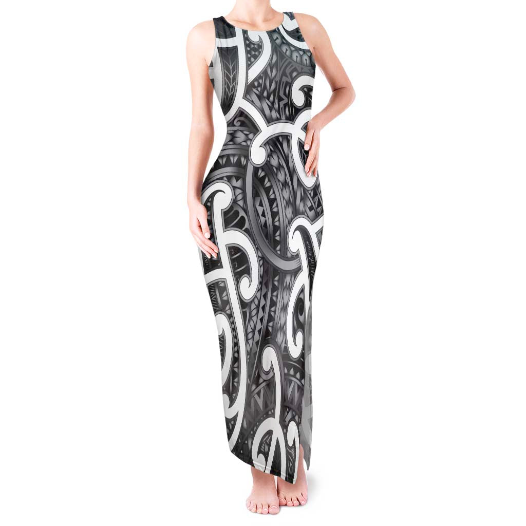 Aotearoa Maori Kowhaiwhai Tank Maxi Dress Kiwikiwi Puhoro and Patiki